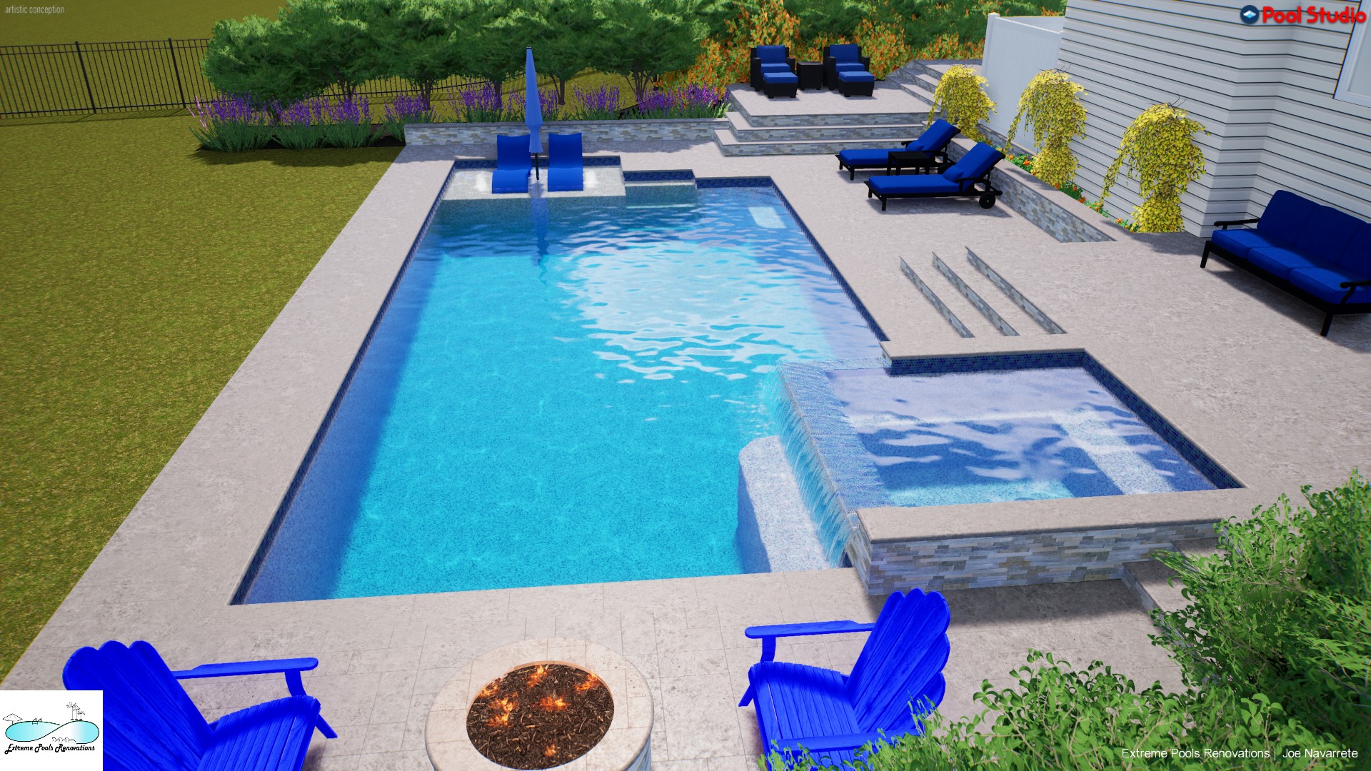Fun modern house with a pool in 2023
